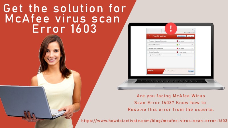 McAfee virus scan error 1603